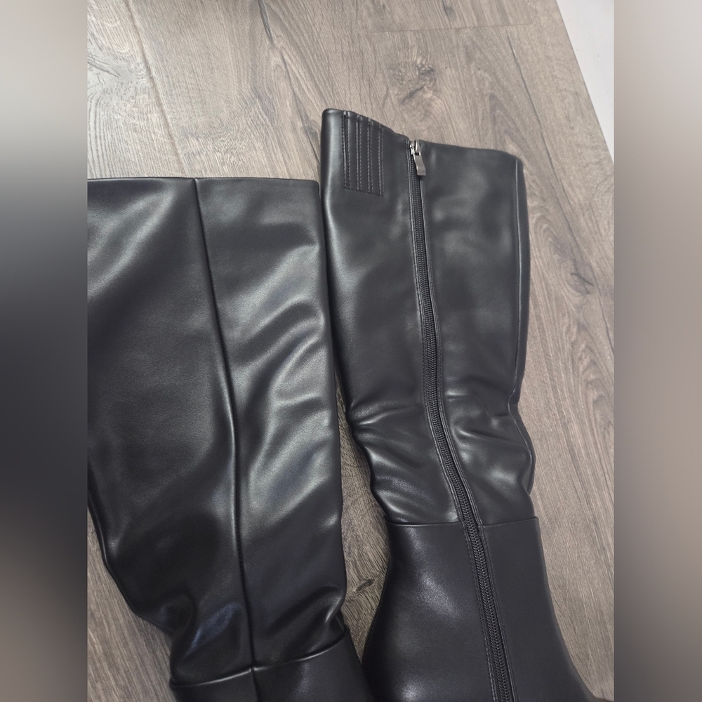 Women's Black Knee-High Boots Size 6.5 NEW - Picture 5 of 11